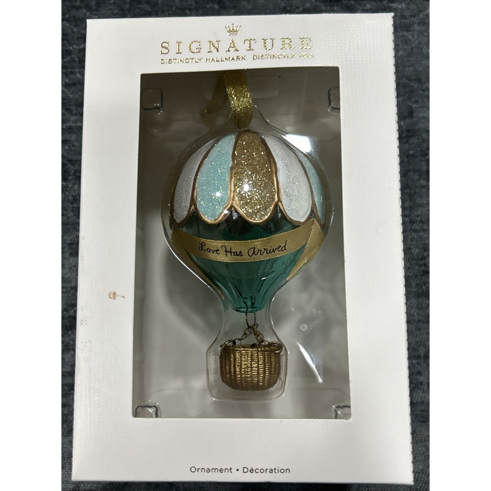 Hallmark Keepsake Ornament "Love Has Arrived" Hot Air Balloon Christmas Ornament